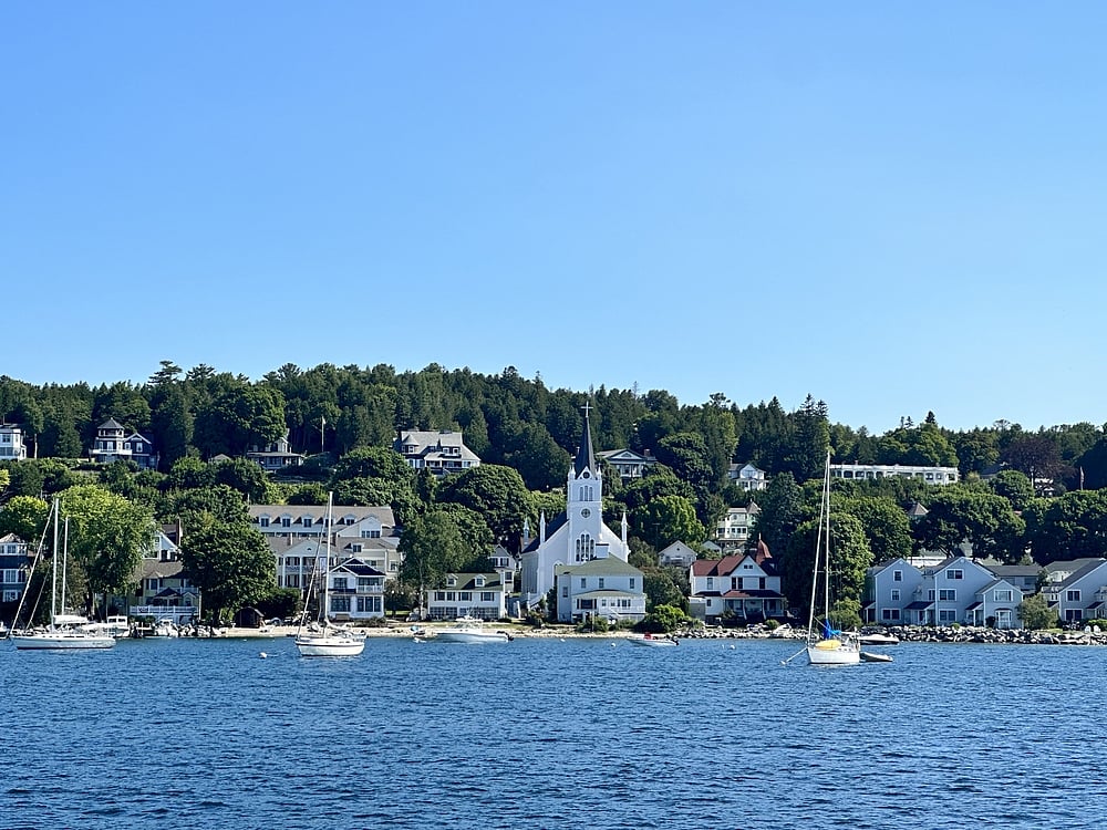 View from the water at Mackinac Island, Michigan